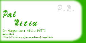 pal mitiu business card